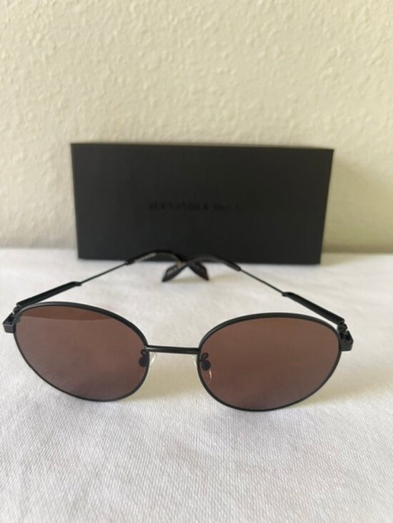 Alexander McQueen Womens Sunglasses AM0230S 002 Black And Brown main image 6